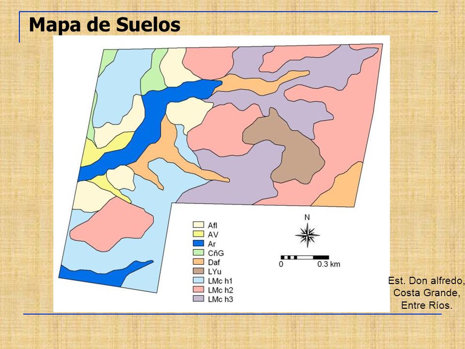 Mapa de Suelos Est. Don alfredo, Costa Grande, Entre Ríos.
