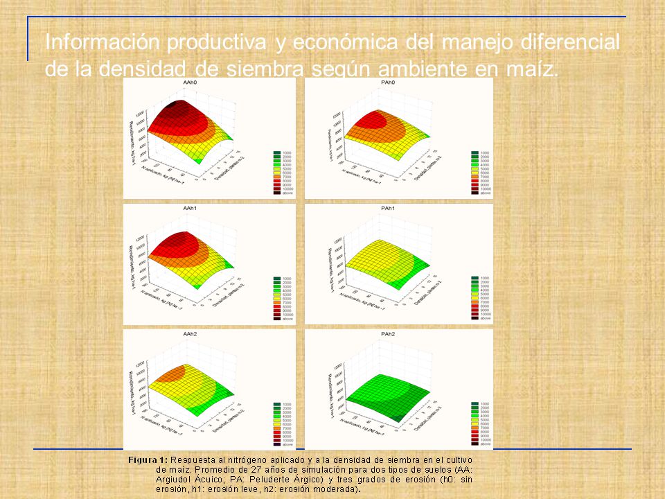 Información productiva y económica del manejo diferencial