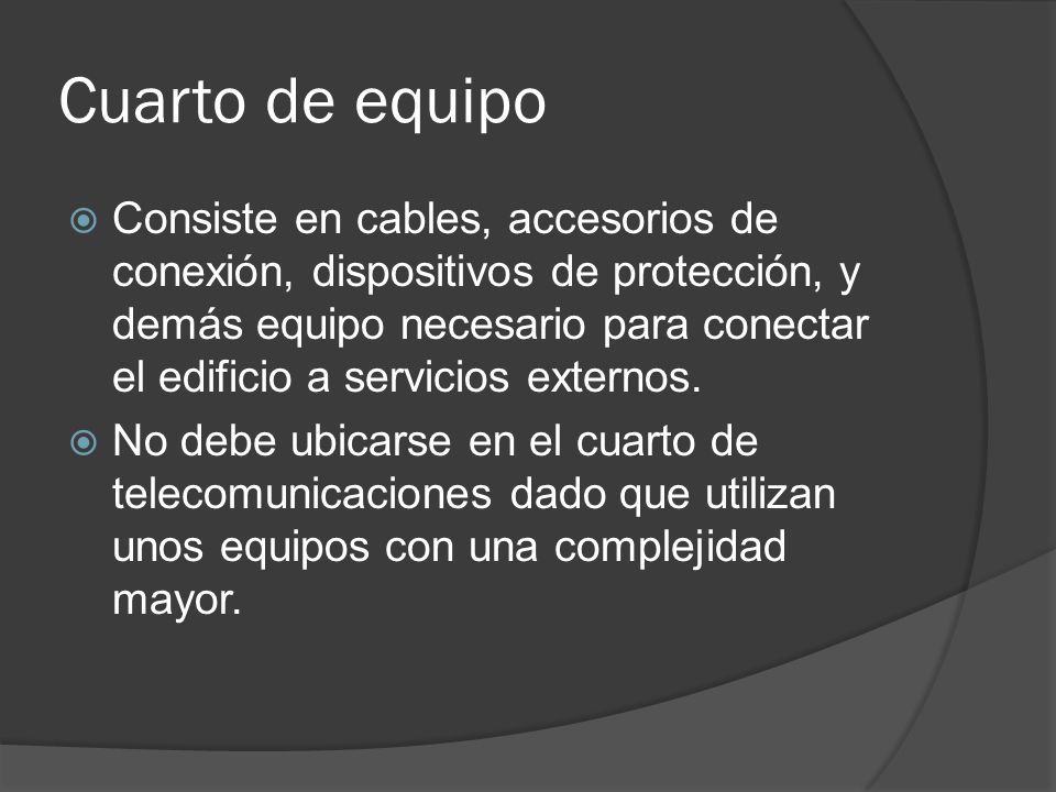 Cuarto de equipo