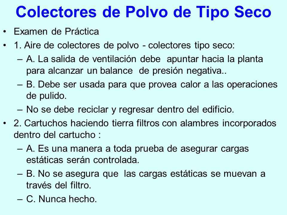 Colectores de Polvo de Tipo Seco