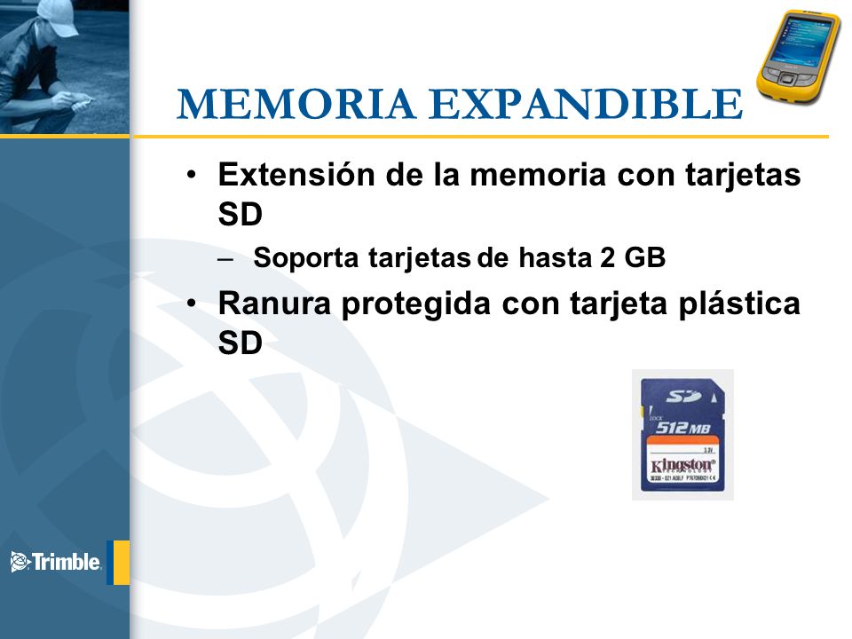 MEMORIA EXPANDIBLE Extensión de la memoria con tarjetas SD