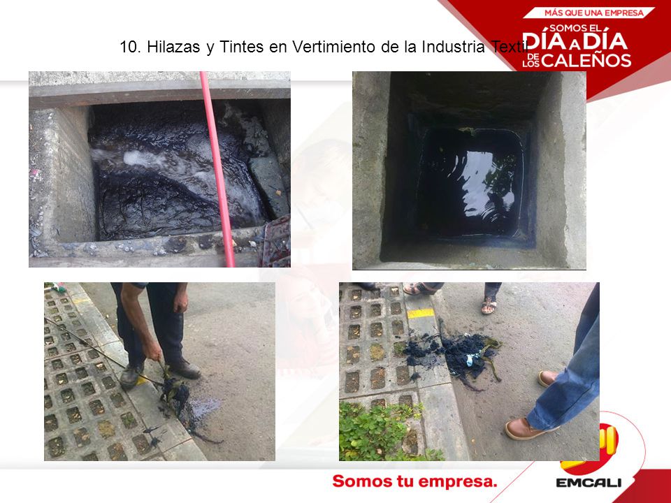 10. Hilazas y Tintes en Vertimiento de la Industria Textil
