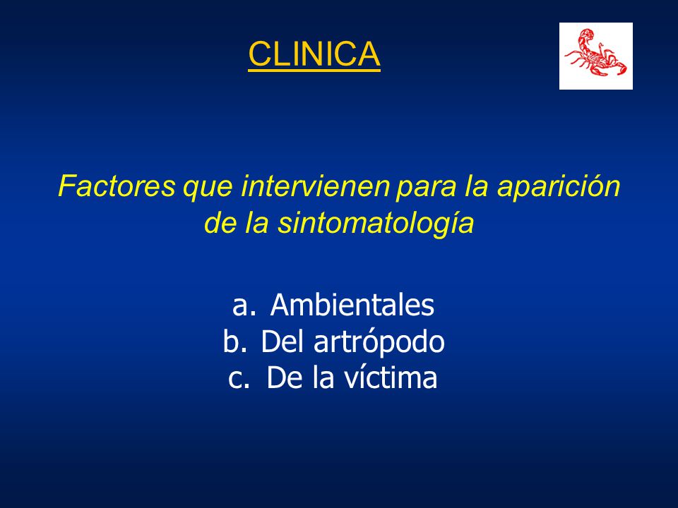 Factores que intervienen para la aparición de la sintomatología
