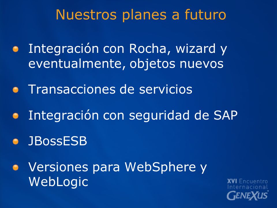 Nuestros planes a futuro