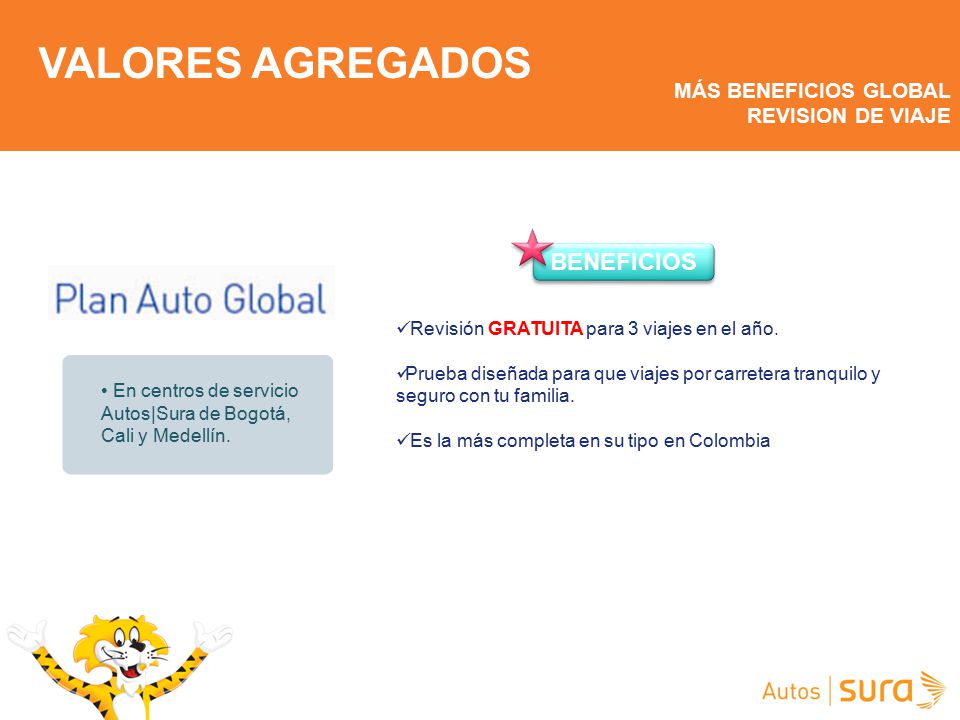 VALORES AGREGADOS BENEFICIOS MÁS BENEFICIOS GLOBAL REVISION DE VIAJE