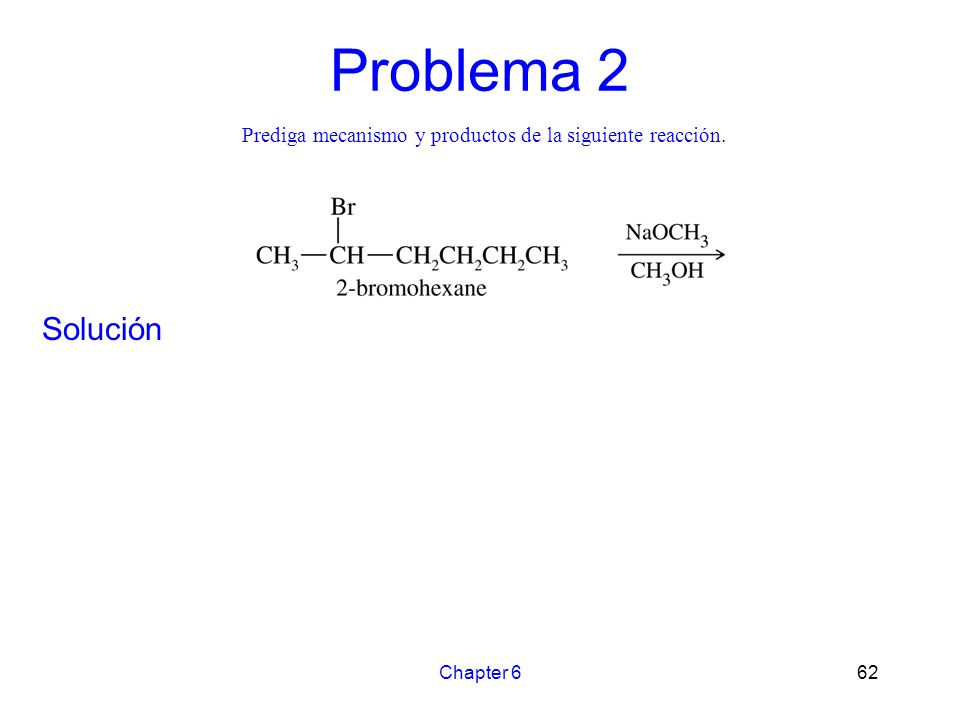 Prediga mecanismo y productos de la siguiente reacción.