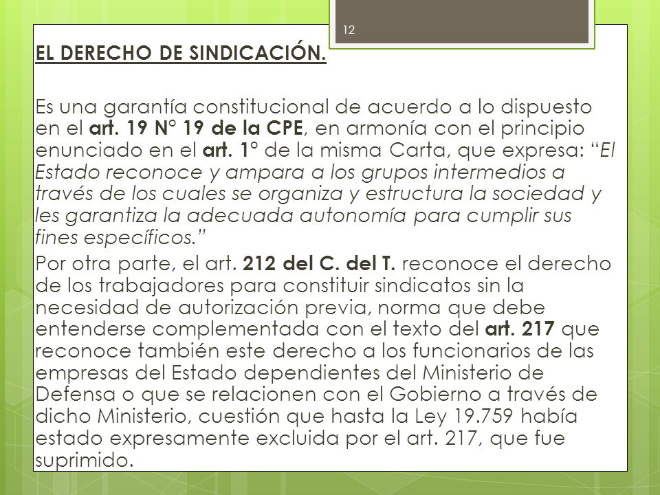 EL DERECHO DE SINDICACIÓN