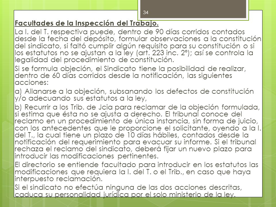 Facultades de la Inspección del Trabajo. La I. del T