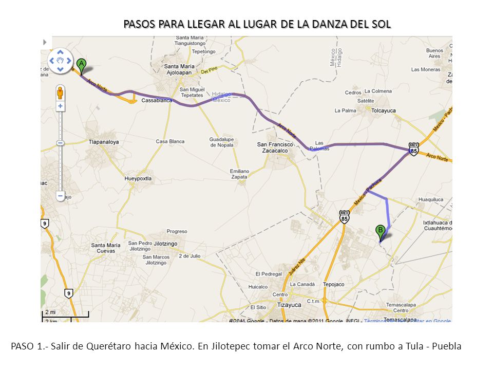 PASOS PARA LLEGAR AL LUGAR DE LA DANZA DEL SOL