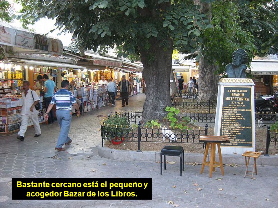 Bastante cercano está el pequeño y acogedor Bazar de los Libros.