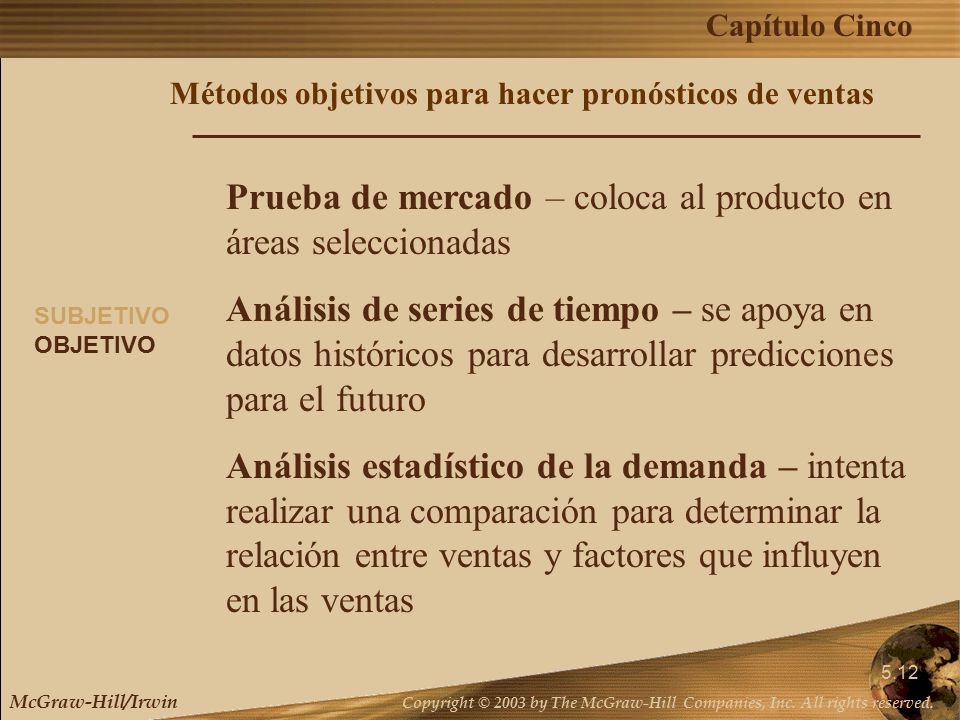 Métodos objetivos para hacer pronósticos de ventas