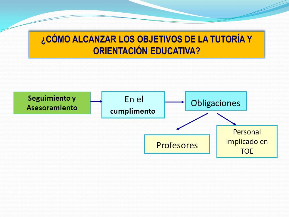 ¿CÓMO ALCANZAR LOS OBJETIVOS DE LA TUTORÍA Y ORIENTACIÓN EDUCATIVA
