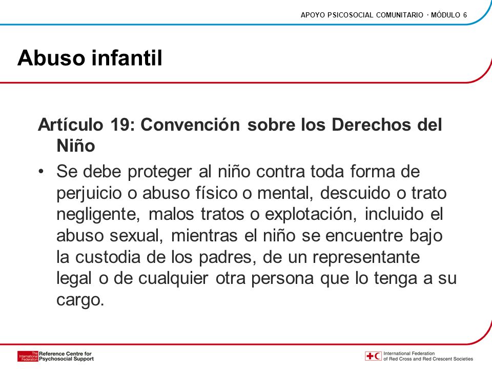 Abuso infantil Artículo 19: Convención sobre los Derechos del Niño