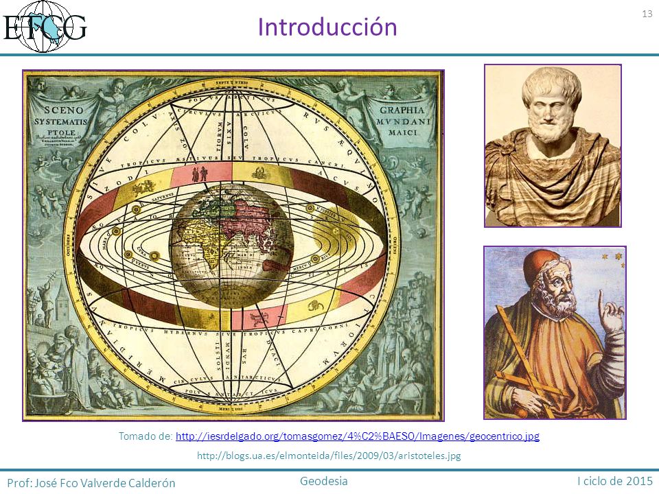 Introducción Prof: José Fco Valverde Calderón Geodesia I ciclo de 2015