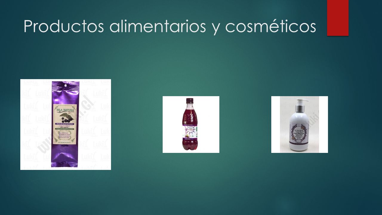 Productos alimentarios y cosméticos