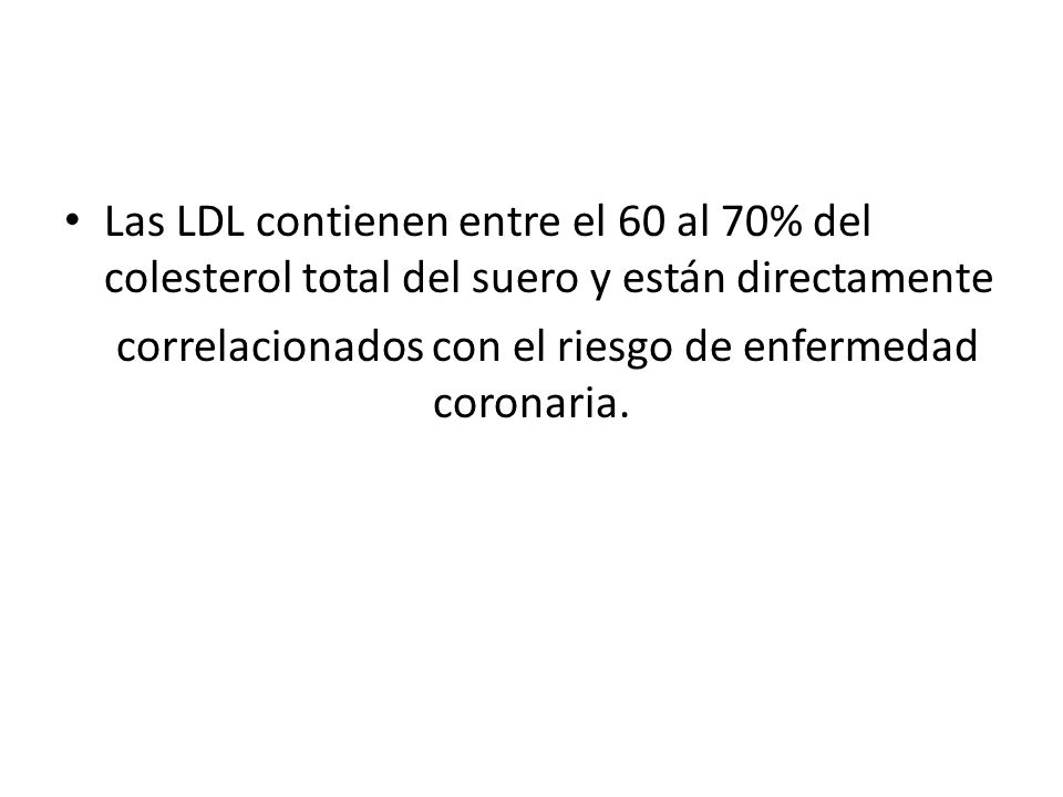 correlacionados con el riesgo de enfermedad coronaria.