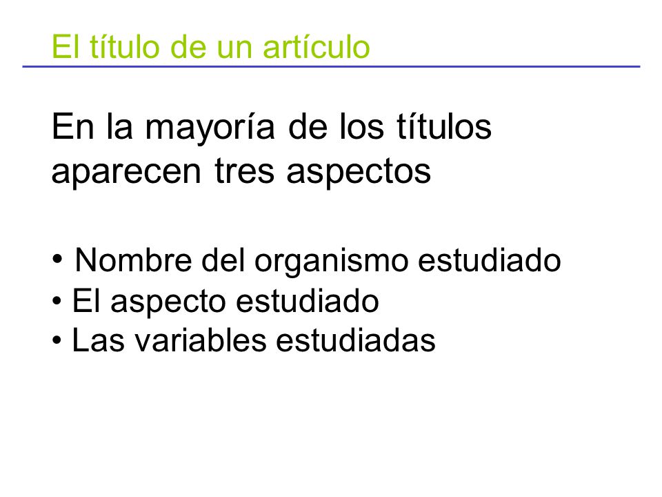 En la mayoría de los títulos aparecen tres aspectos