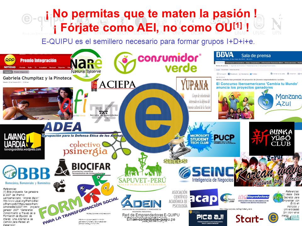 E-QUIPU es el semillero necesario para formar grupos I+D+i+e.