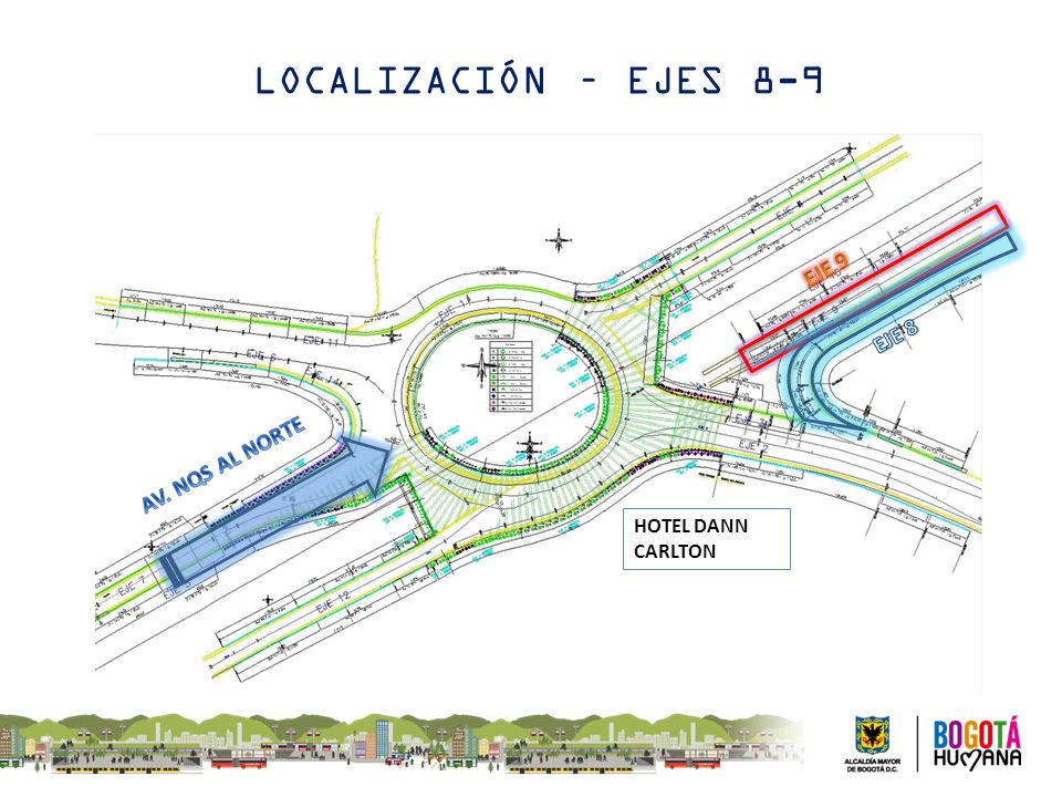 LOCALIZACIÓN – EJES 8-9 EJE 9 EJE 8 AV. NQS AL NORTE