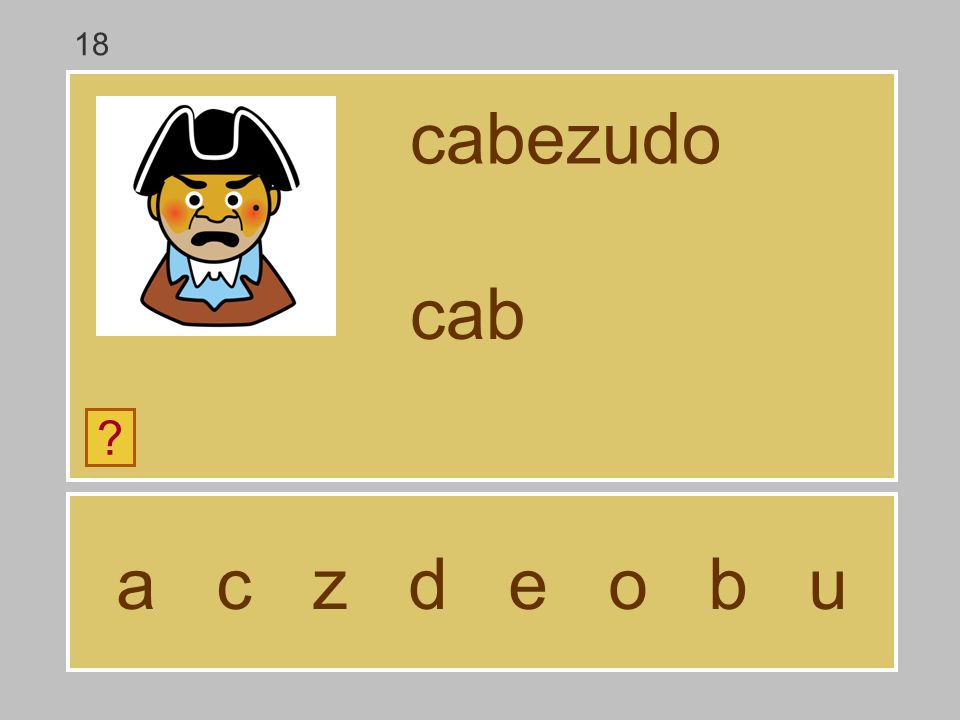 18 cabezudo cab a c z d e o b u