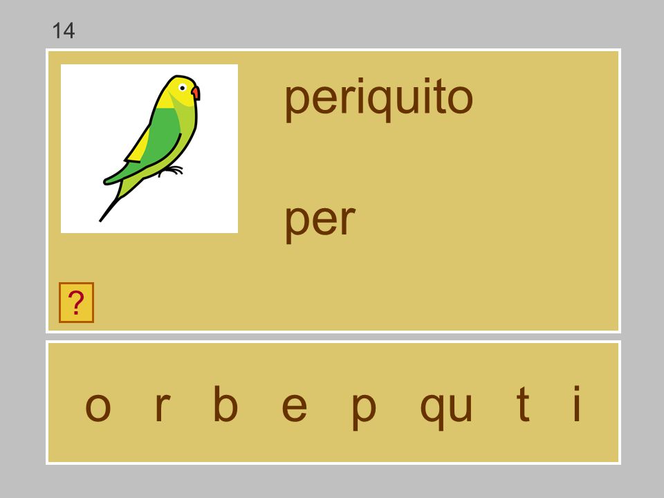 14 periquito per o r b e p qu t i