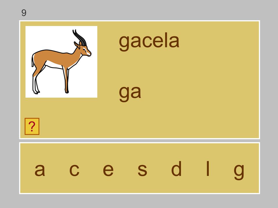 9 gacela ga a c e s d l g