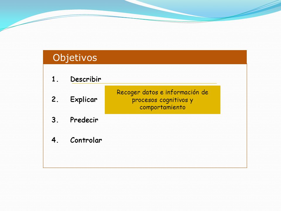 Recoger datos e información de procesos cognitivos y comportamiento