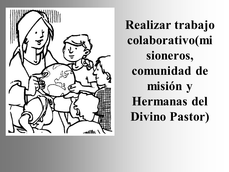 Realizar trabajo colaborativo(misioneros, comunidad de misión y Hermanas del Divino Pastor)