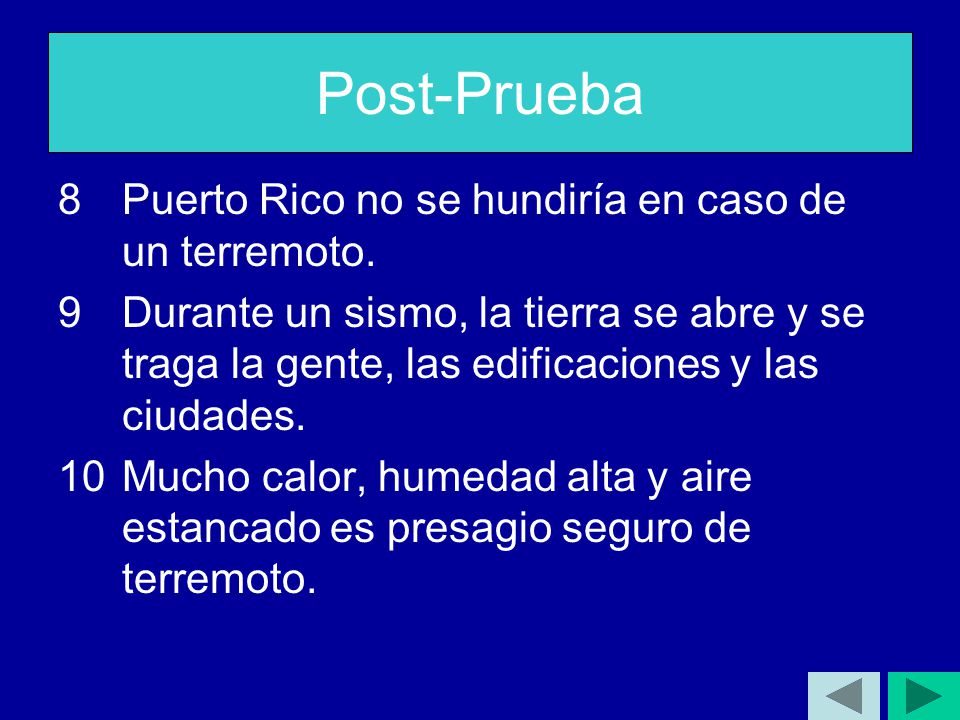 Post-Prueba Puerto Rico no se hundiría en caso de un terremoto.