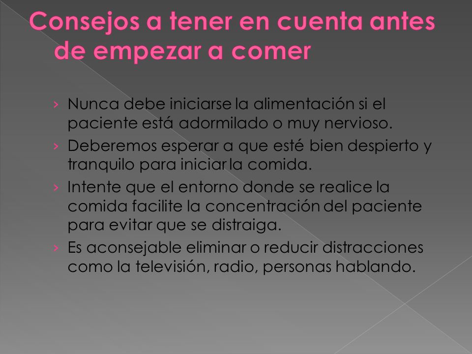 Consejos a tener en cuenta antes de empezar a comer