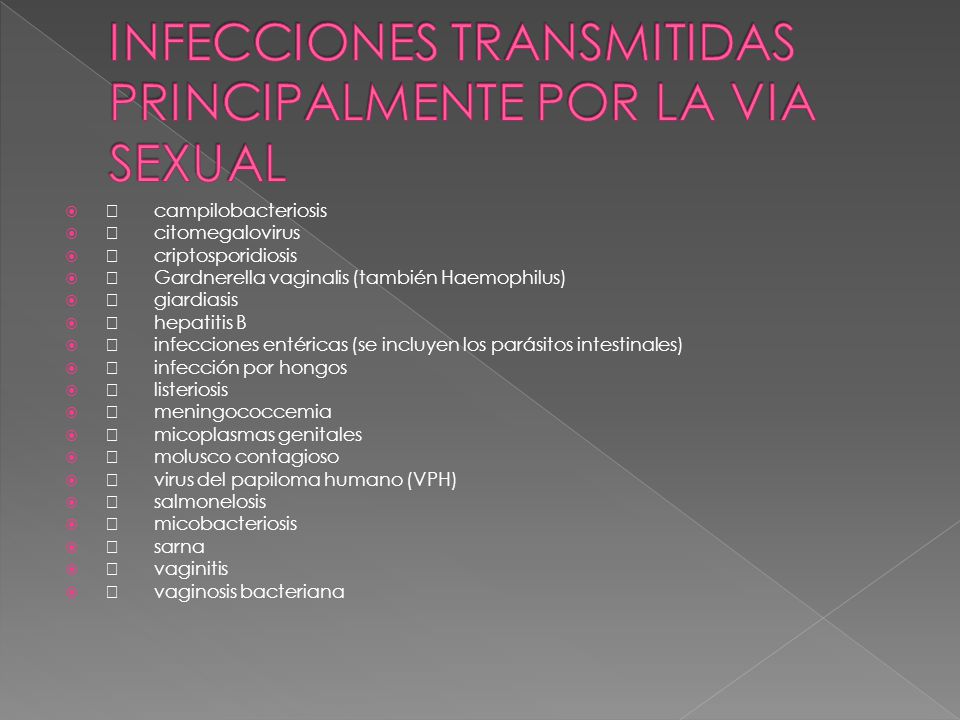 INFECCIONES TRANSMITIDAS PRINCIPALMENTE POR LA VIA SEXUAL