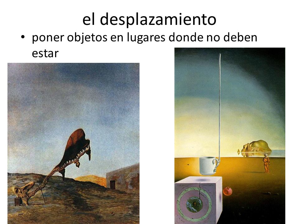 el desplazamiento poner objetos en lugares donde no deben estar