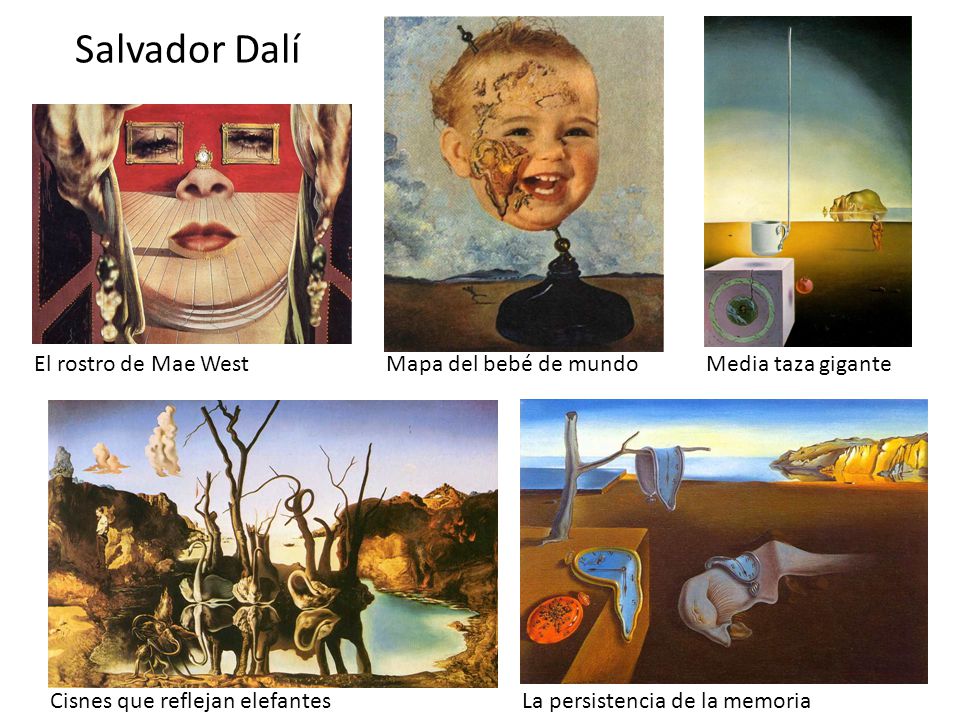 Salvador Dalí El rostro de Mae West Mapa del bebé de mundo