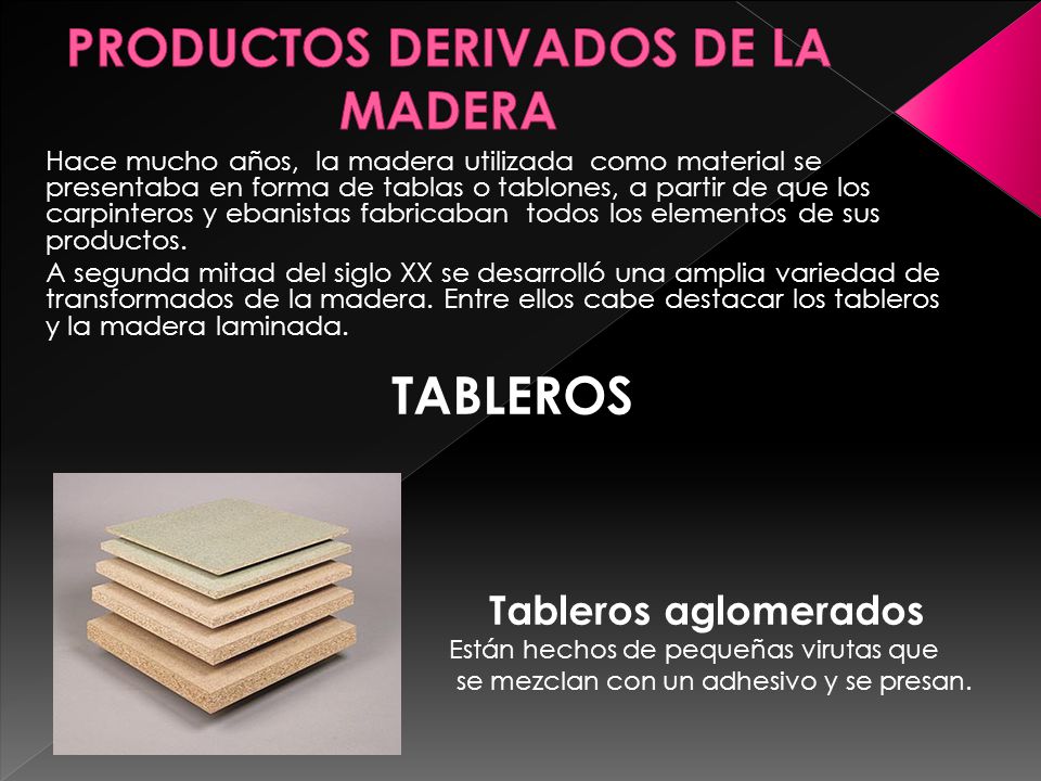 PRODUCTOS DERIVADOS DE LA MADERA