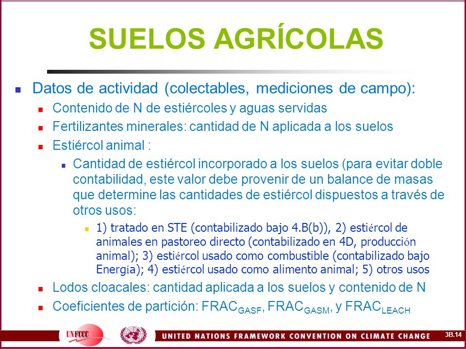 SUELOS AGRÍCOLAS Datos de actividad (colectables, mediciones de campo): Contenido de N de estiércoles y aguas servidas.