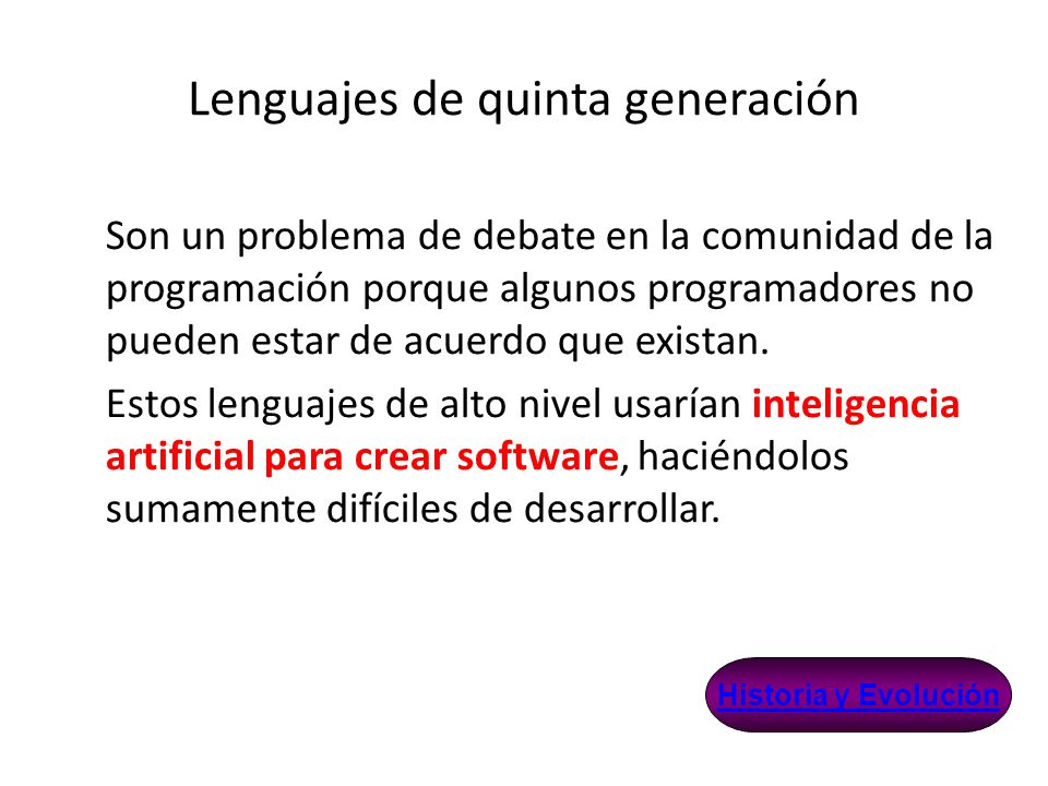 Lenguajes de quinta generación