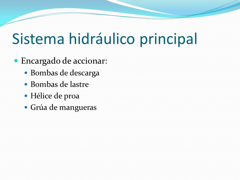 Sistema hidráulico principal