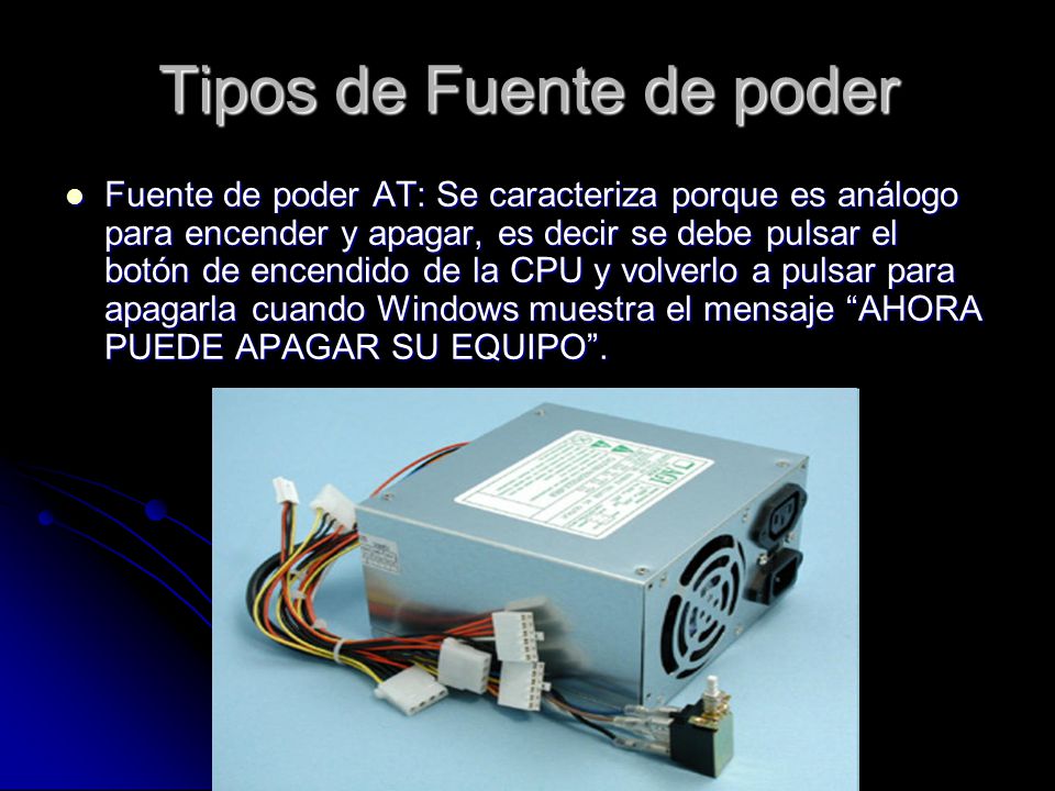 Fuente de Poder de una PC - ppt descargar