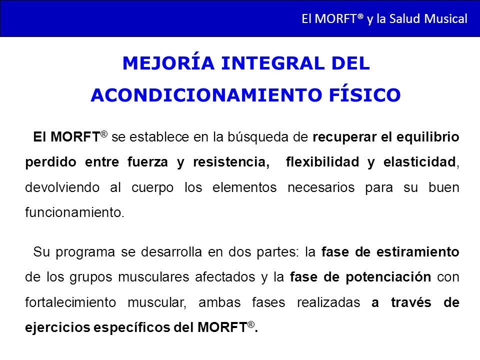 MEJORÍA INTEGRAL DEL ACONDICIONAMIENTO FÍSICO