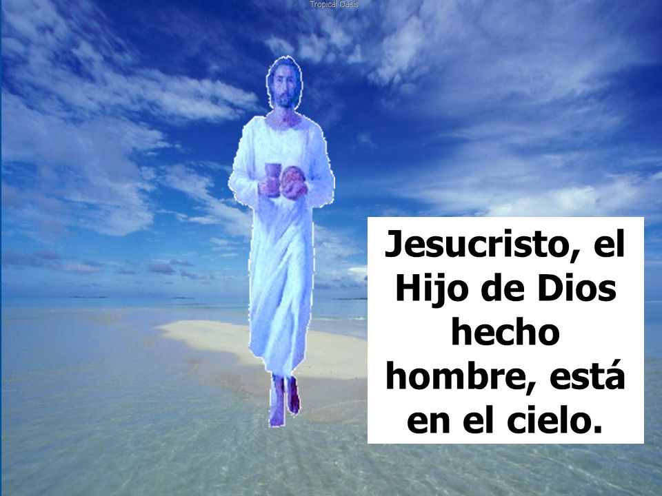 Jesucristo, el Hijo de Dios hecho hombre, está en el cielo.
