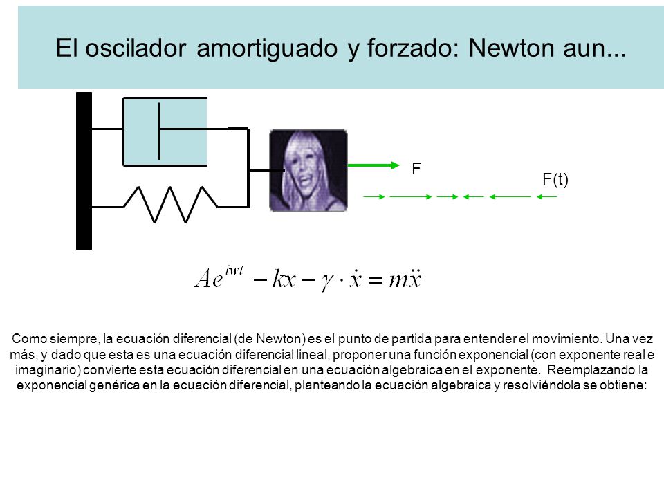 El oscilador amortiguado y forzado: Newton aun...