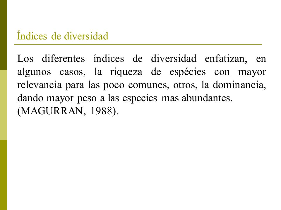Índices de diversidad