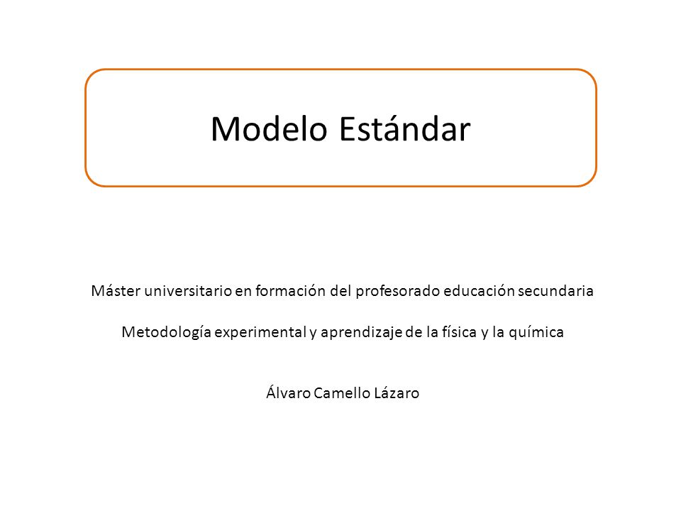 Modelo Estándar Máster universitario en formación del profesorado educación secundaria.