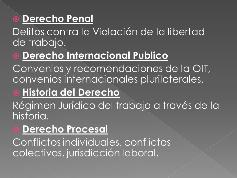Derecho Penal Delitos contra la Violación de la libertad de trabajo. Derecho Internacional Publico.