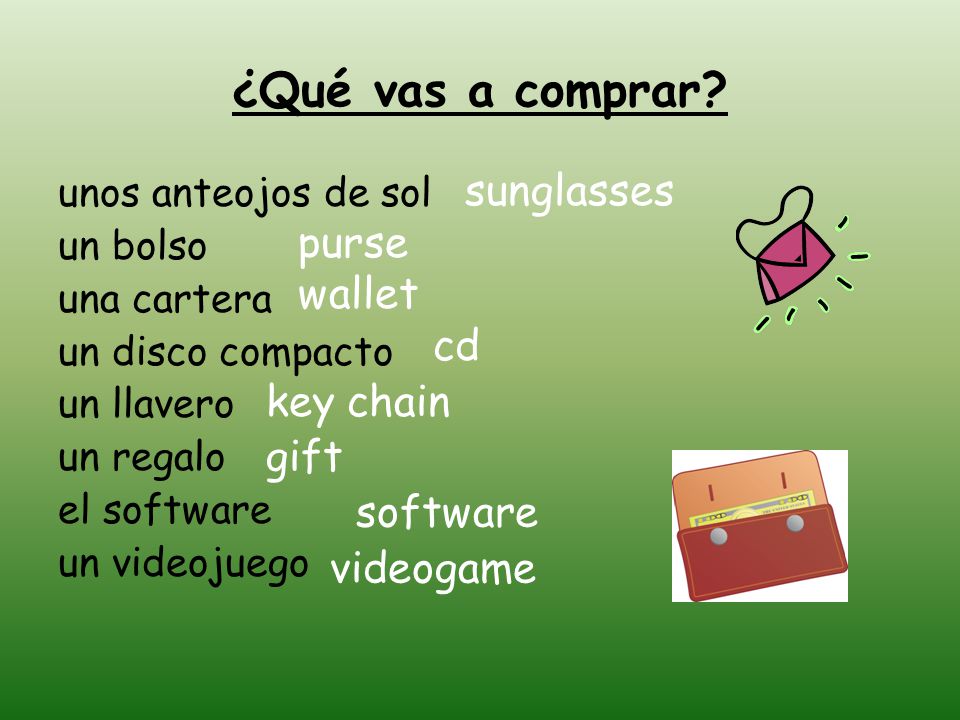 ¿Qué vas a comprar sunglasses purse wallet cd key chain gift software