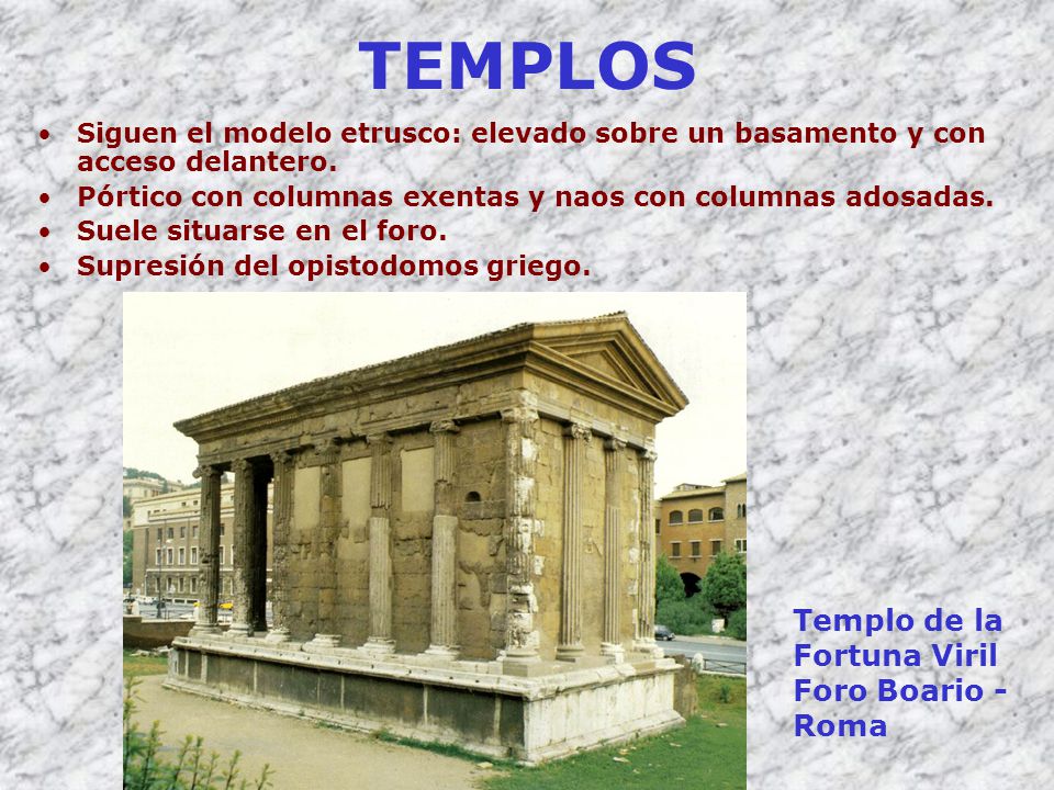 TEMPLOS Templo de la Fortuna Viril Foro Boario - Roma