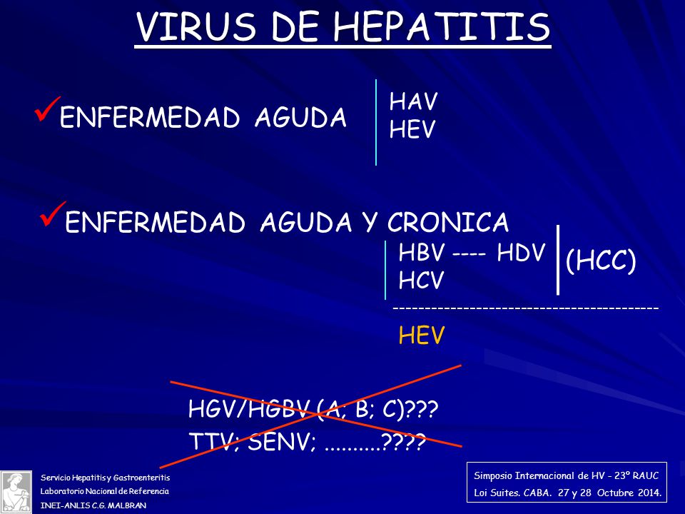 VIRUS DE HEPATITIS ENFERMEDAD AGUDA ENFERMEDAD AGUDA Y CRONICA (HCC)