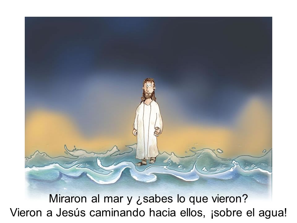 The disciples looked out over the sea and saw an amazing sight