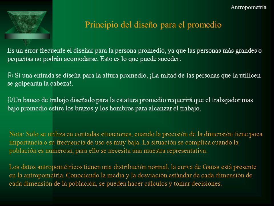 Principio del diseño para el promedio