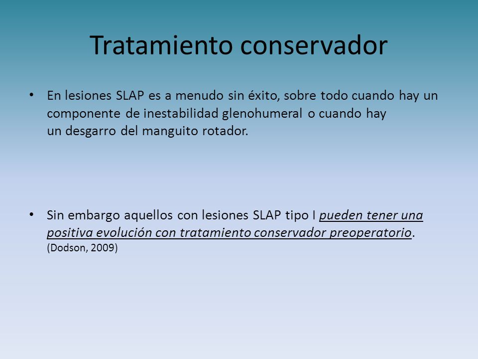 Tratamiento conservador